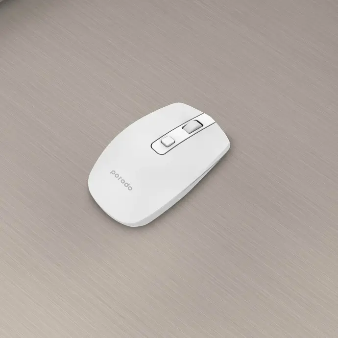 Porodo Keybord & Mouse Wireless Mouse 400mAh Battery White
