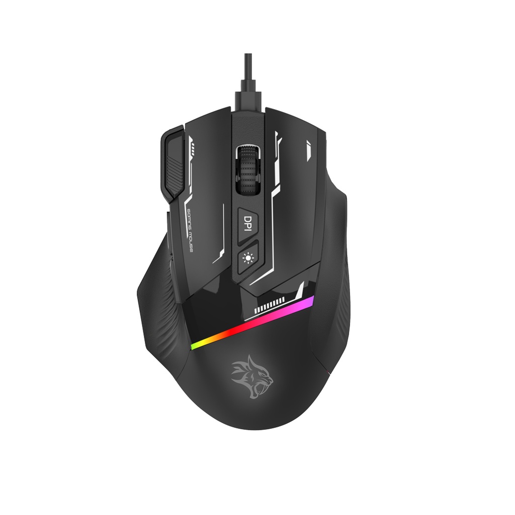 Porodo Gaming Keyboard & Mouse 8D Wired Mouse RGB Black [PDX321]