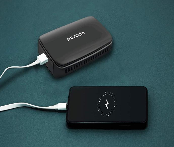 alt tag="Porodo Porodo Universal Wireless CarPlay & Android Auto Smart Box with Media Compact Black"