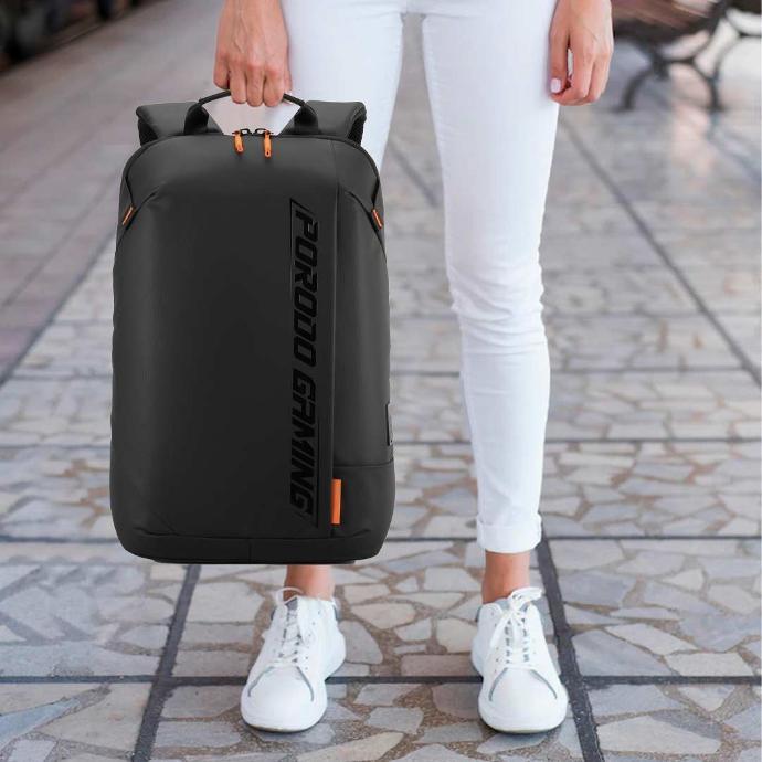 alt tag="Porodo Lifestyle Porodo Gaming Water-Resistant PU Laptop Backpack With USB-C Port Waterproof Black"