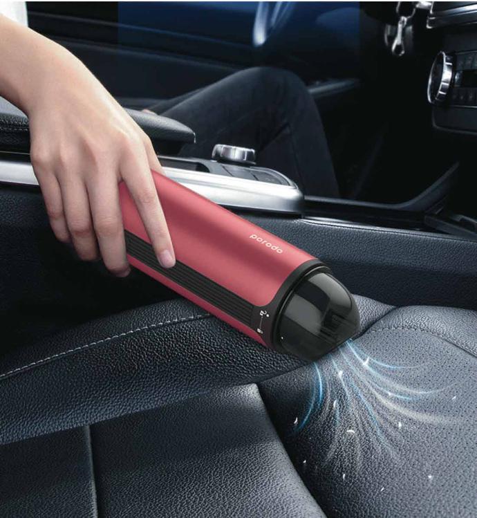 alt tag="Porodo Portable Vacuum Cleaner 6000mAh Designed For Cars and Small Areas Red"