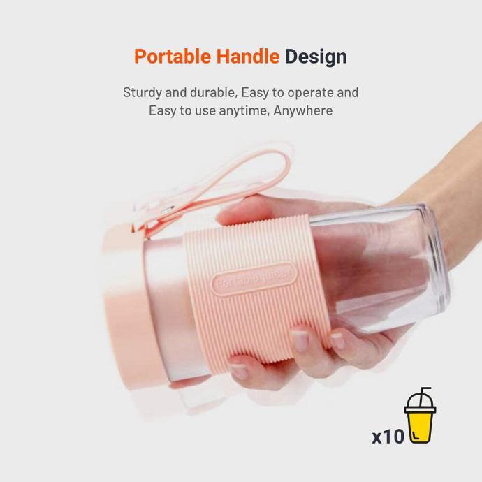 alt tag="Porodo Lifestyle Porodo Portable Juice Maker 350ml 50W Portable Pink"