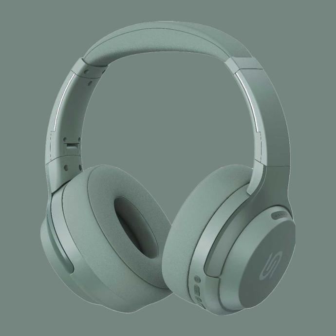alt tag="Soundtec By Porodo Eclipse Wireless Headphone High-Clarity Mic With ENC Environment Noise Cancellation lightweight Green"