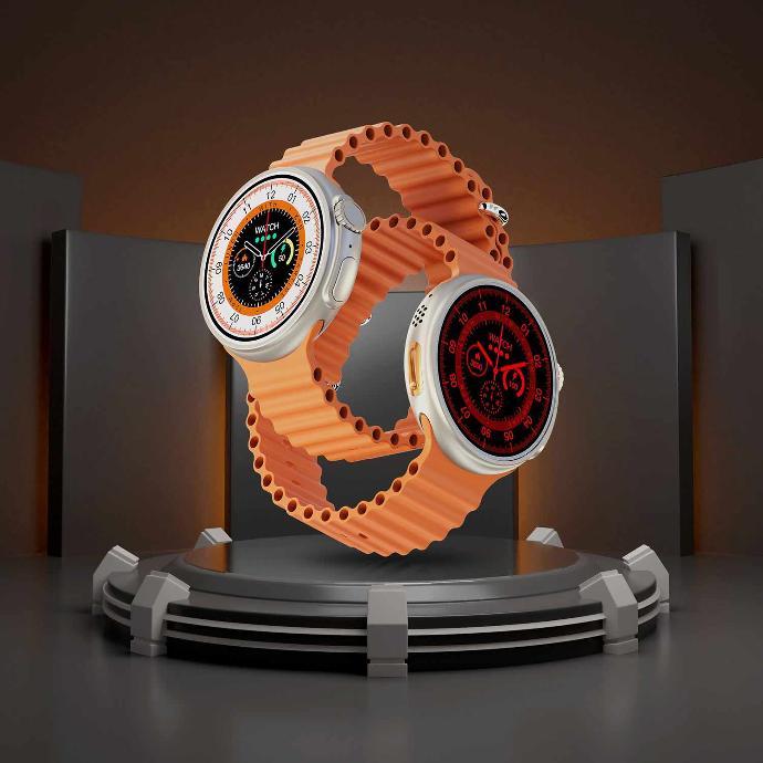 alt tag="Porodo Smart Watches Accessories Ultra Evo Smart Watch 1.51 Wide Touch Screen Wide touch screen Orange"