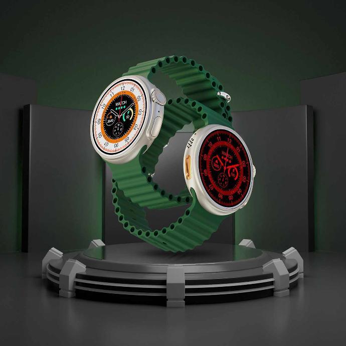 alt tag="Porodo Smart Watches Accessories Ultra Evo Smart Watch 1.51 Wide Touch Screen Lightweight Green"