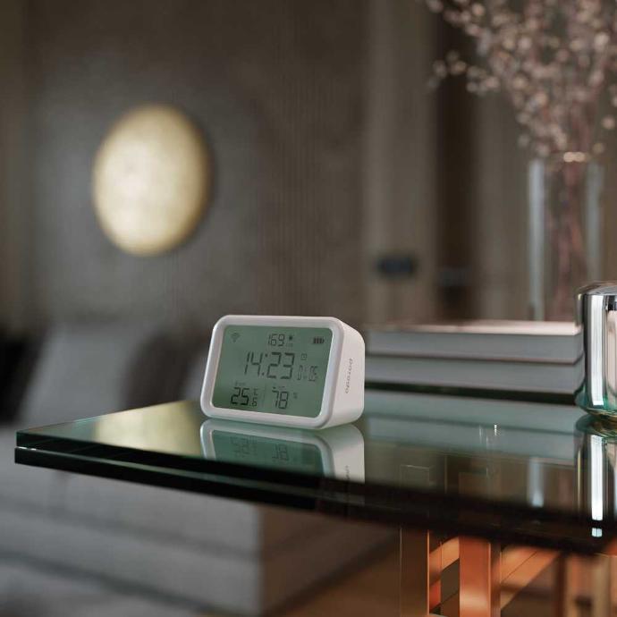 alt tag="Porodo Lifestyle WiFi Smart Clock - Ambience Sensor Brightness Sensor White"
