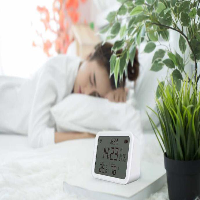 alt tag="Porodo Lifestyle WiFi Smart Clock - Ambience Sensor Lightweight White"