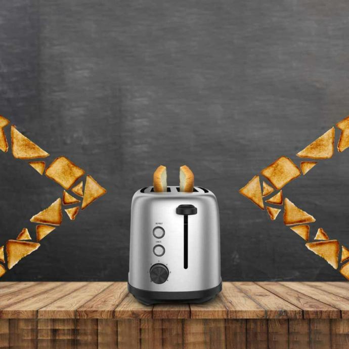 alt tag="Porodo LifeStyle Golden Brown Toaster with Defrost Function 750W Attractive design Black"