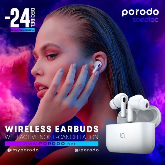 alt tag="Porodo Soundtec Wireless ANC In-Ear Earbuds with -24dB Active Noise Cancellation & Touch ControlsWireless White"