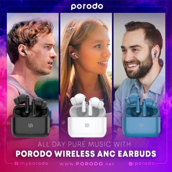 alt tag="Porodo Soundtec Wireless ANC In-Ear Earbuds with -24dB Active Noise Cancellation & Touch Controls Lightweight Black"
