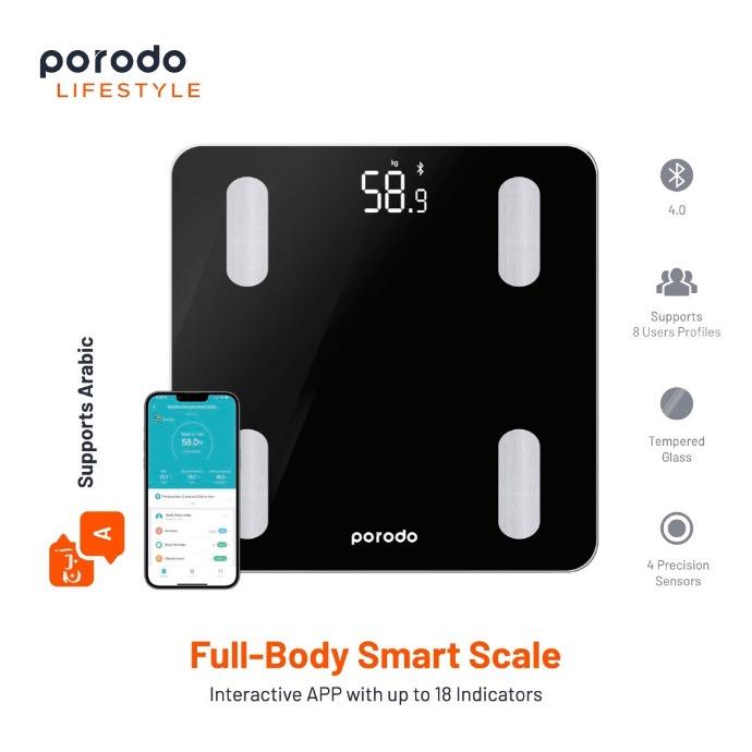 alt tag="Porodo Lifestyle Smart Digital Weight Scale Porodo Lifestyle Compatible Black"