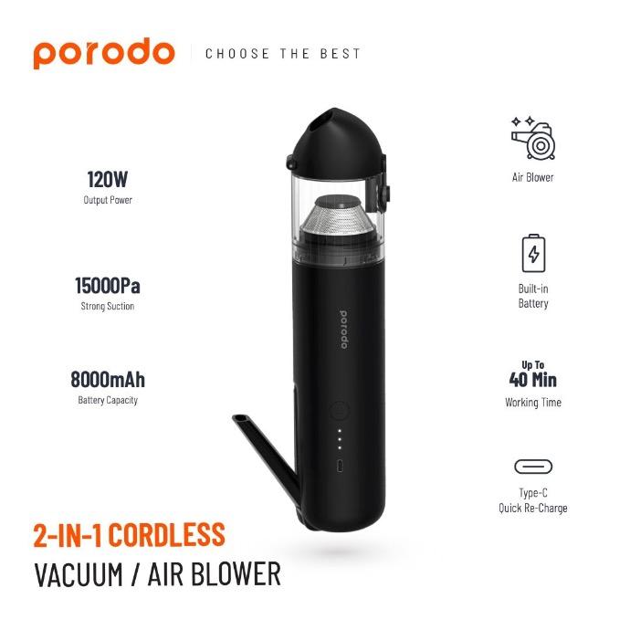 alt tag="Porodo Lifestyle Portable Vacuum & Air Blower Lightweight Black"