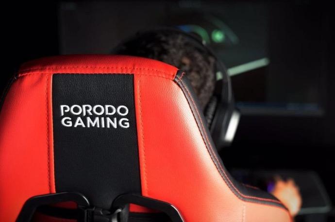 alt tag="Porodo Gaming Professional Gaming Chair With Molded Foam Seats And 2D Armrest Modern Design Black and Red"