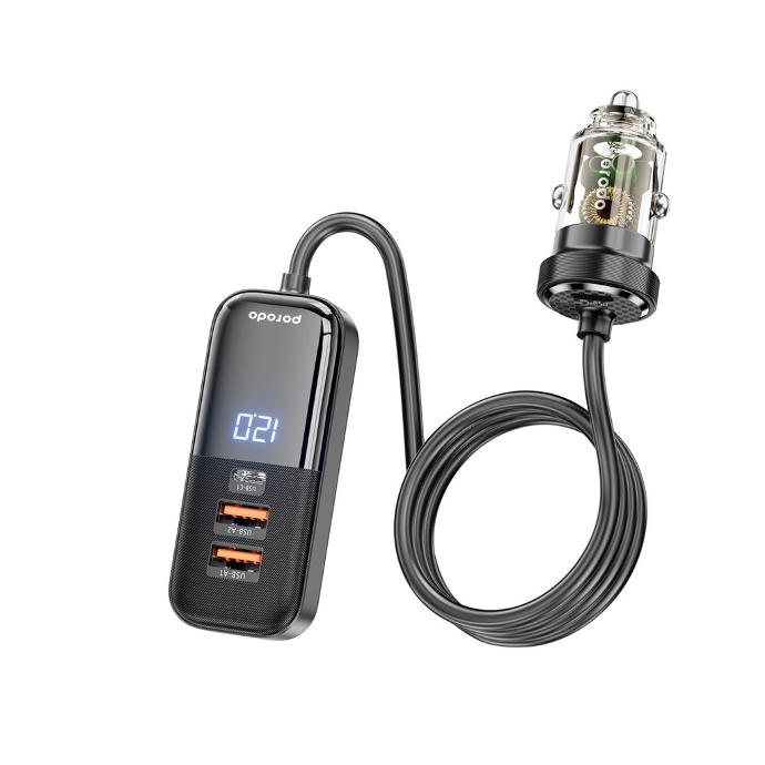 Lamture PD 20W+QC 18Watts Fast Car Charger with USB & Type-C Ports