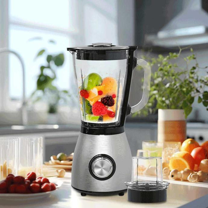 Porodo LifeStyle 800W 1.5L SS Blender with Grinder and BS Plug