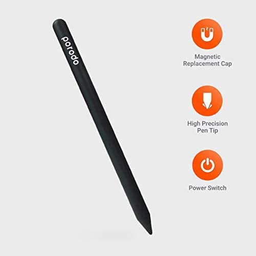 alt="black Porodo pencil with details"