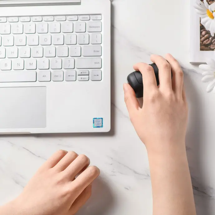 Porodo Keybord & Mouse Wireless Horizontal Mouse Portable Black