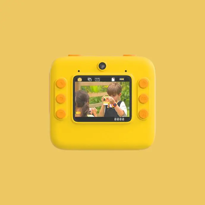 Porodo Camera & Webcam Kids Instant Camera 1080P Resolution Yellow