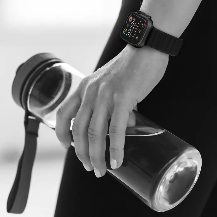 Porodo Smartwatch & Strap Ultra Lumina Amoled Watch Activity Tracker Black