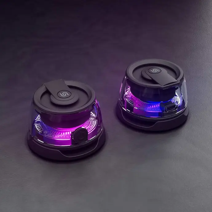 Alt="Porodo Soundtec Speaker Charme Magnetic Speaker RGB Lights Black"
