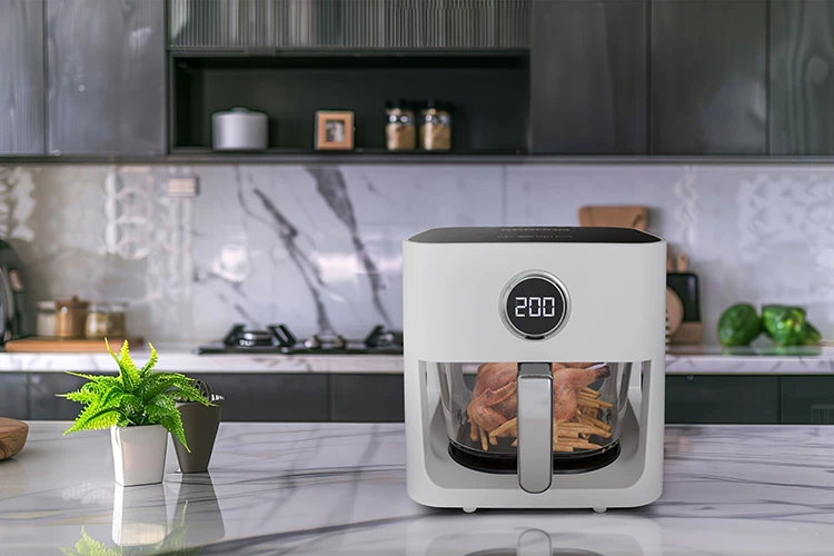Porodo 5L Glass Air Fryer for Healthy Cooking Porodo 5L Glass Air Fryer for Healthy Cooking