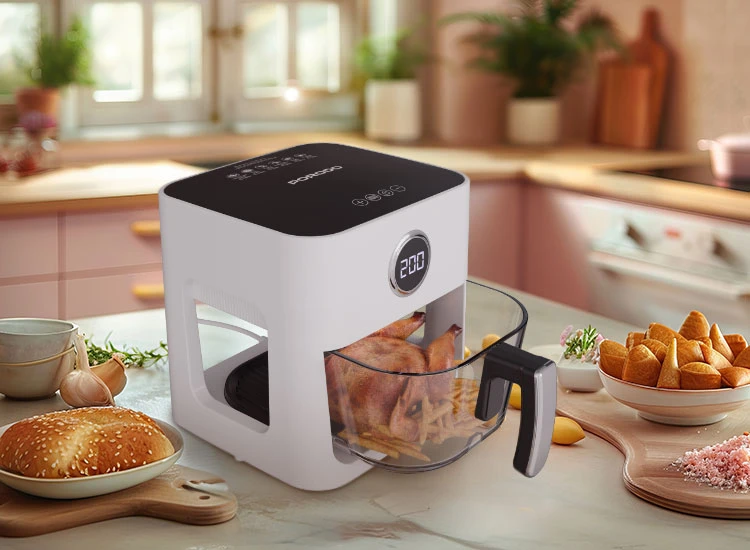Porodo 5L Glass Air Fryer for Healthy Cooking Porodo 5L Glass Air Fryer for Healthy Cooking