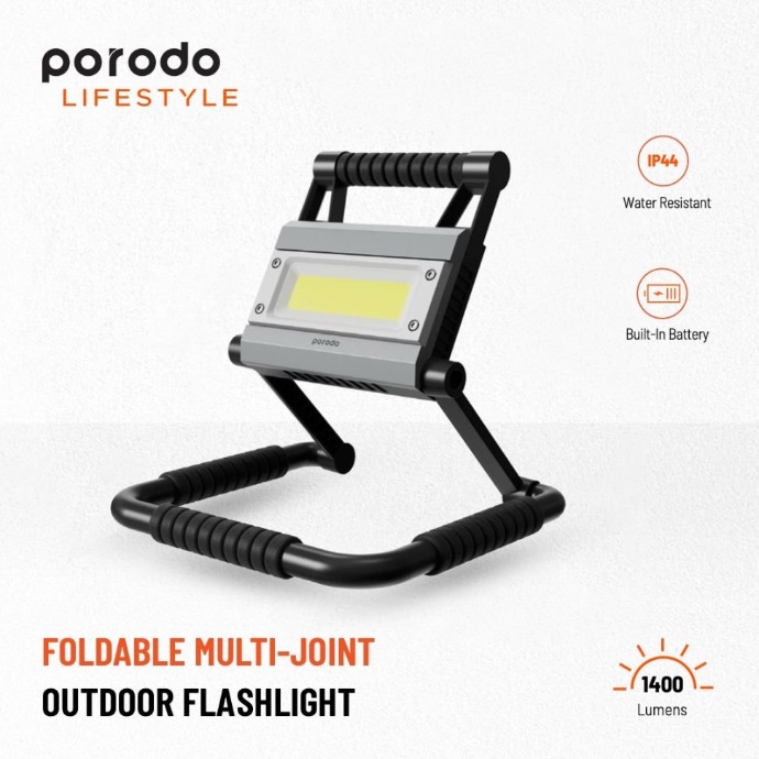 alt="outdoor flashlight placed on white background showing features"