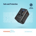 Porodo Blue Dual Port Universal Charger - Black