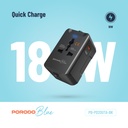 Porodo Blue Dual Port Universal Charger - Black