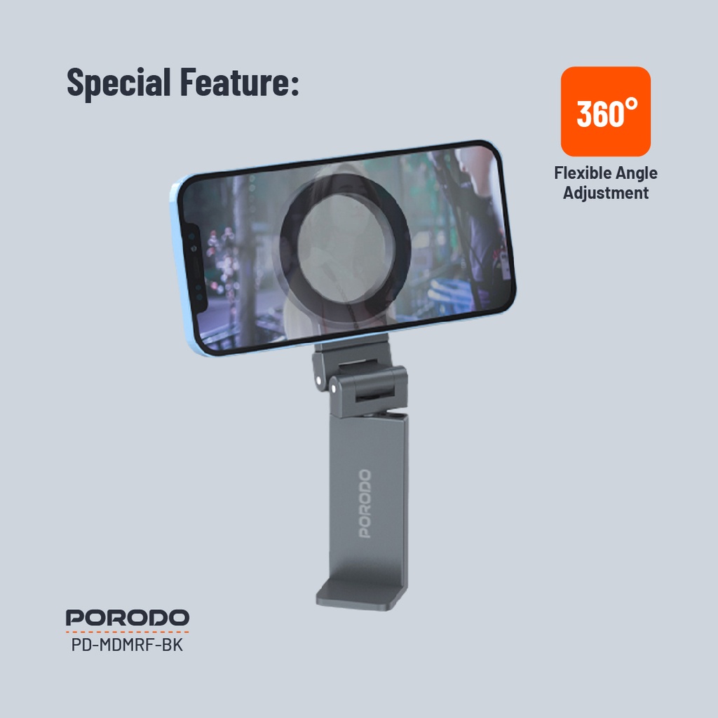 Porodo Zinc Alloy Special Purpose MagSafe Phone Mount - Black