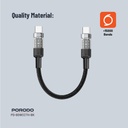 Porodo Braided 60W PD C to C Fast Charging Cable with Transparent Head 35cm