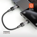 Porodo Braided 60W PD C to C Fast Charging Cable with Transparent Head 35cm