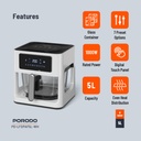 Porodo LifeStyle 5L Glass Pot Air Fryer - White