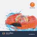 Porodo Soundtec Disco LED Light Floating Waterproof Speaker - Orange