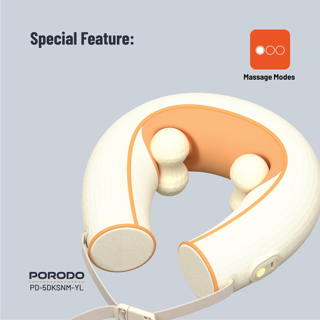 Porodo Shiatsu Neck Massager - Yellow