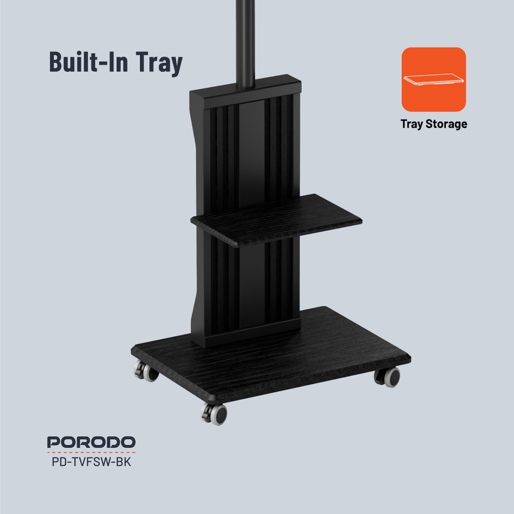 Porodo 32"-75" TV Floor Stand With Wheels 