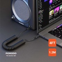 Porodo AUX 3.5 to 3.5 Coil Cable 1.2M - Black