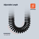 Porodo Lightning to AUX Coil Cable 1.2M - Black 