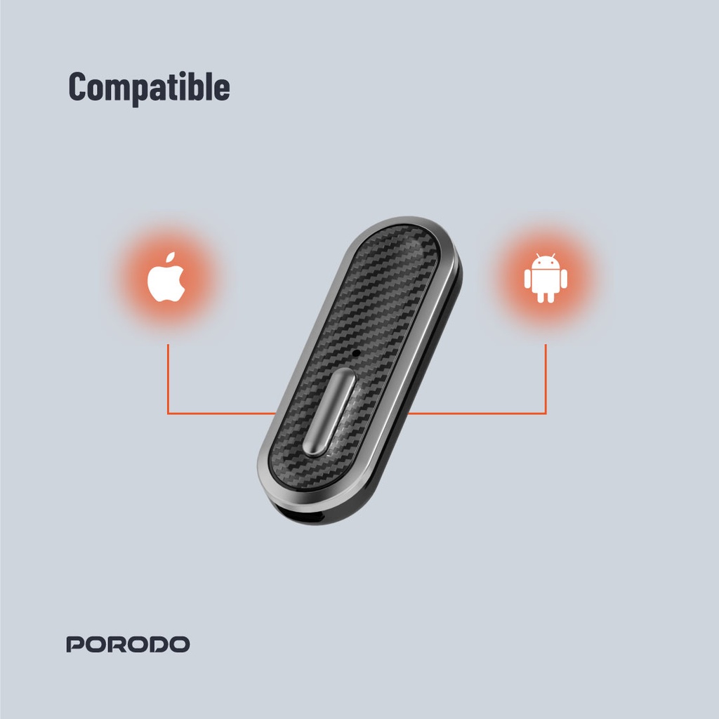 Porodo 360° Tilt Handle Media Pod Folding Quad Base​ - Black
