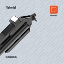 Porodo 360° Tilt Handle Media Pod Folding Quad Base​ - Black