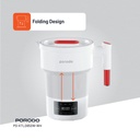 Porodo Lifestyle Portable Folding Electric Kettle - White
