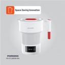 Porodo Lifestyle Portable Folding Electric Kettle - White