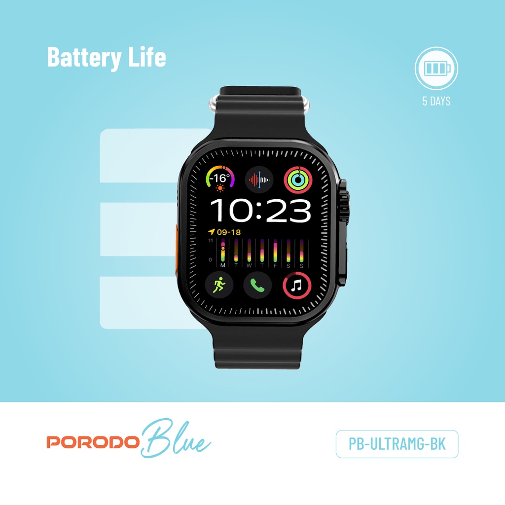 Porodo Blue Watch Ultra with Motion Gestures
