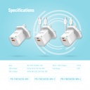 Porodo Multiport Wall Socket 3250W With  3 AC & 2 USB-A QC3.0 & USB-C PD 20W UK Version