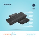 Porodo Blue 10000mAh Slim Power Bank Dual USB-A Output
