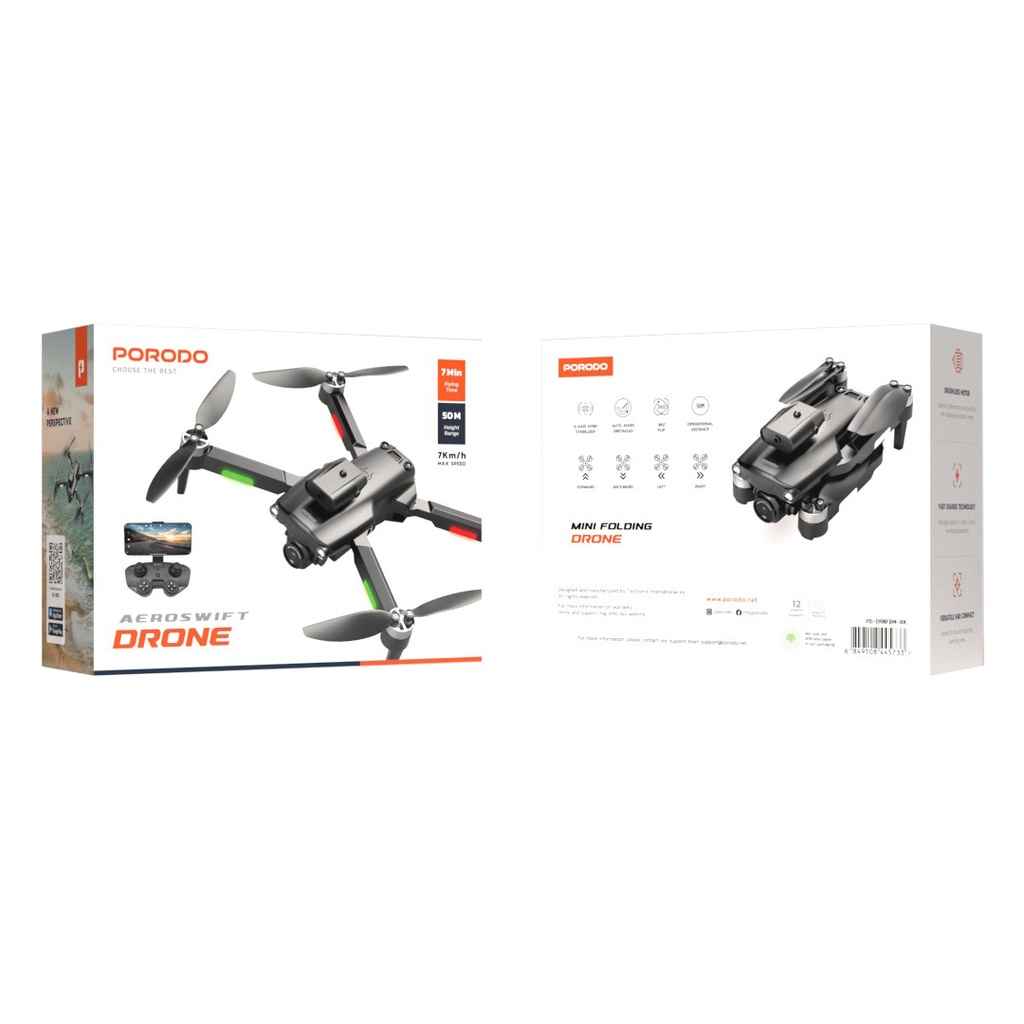 Porodo Aeroswift Drone - Black