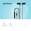 Porodo Blue Stereo Earphones with Aux Connector 3.5mm - Black