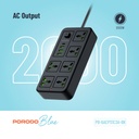 Porodo Blue 6 Universal Sockets Power Strip 3M
