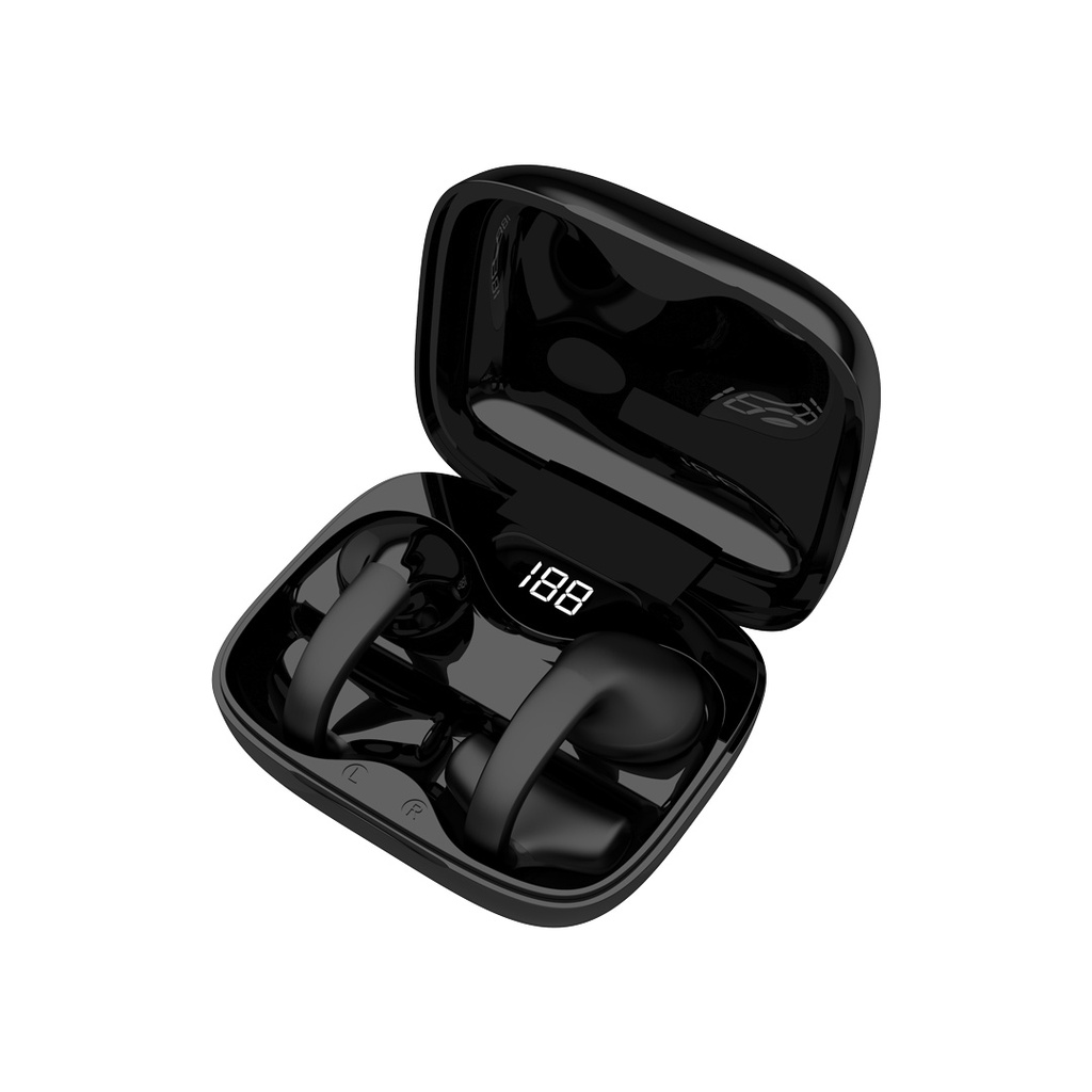 Porodo Soundtec Snap Clip-On Wireless Earbuds - Black