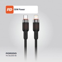 Porodo USB-C to Lightning Aluminum Braided Cable
